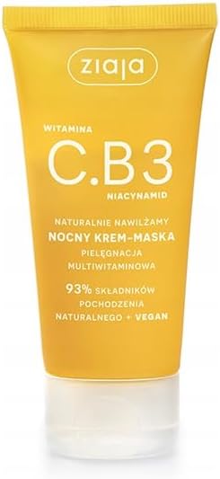 Ziaja crème de nuit masque hydratant avec de la vitamine C.B3