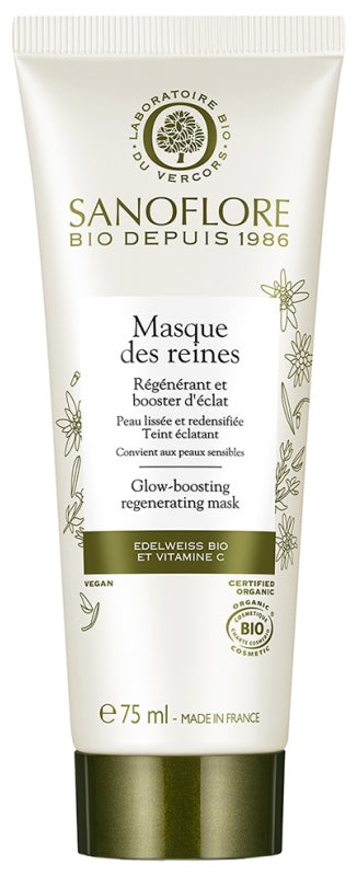 Sanoflore Masque des Reines Régénérant & Booster d'Éclat Bio 75 ml
