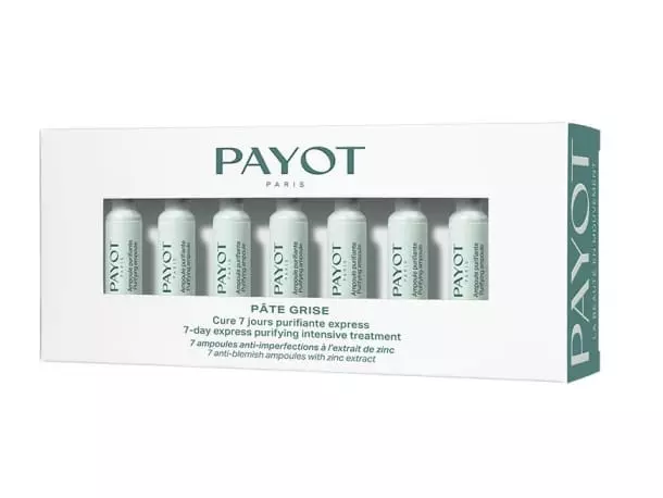 PAYOT  PÂTE GRISE - Cure 7 Jours Purifiante Express - Peaux Mixtes à Grasses, 7x1,5ml