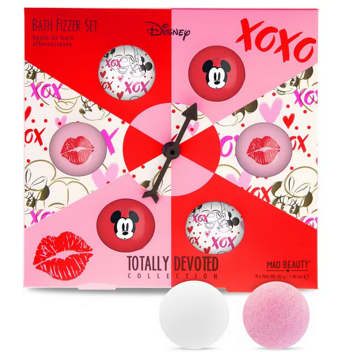 Duo à Lèvres Minnie & Mickey Couleur Bordeaux - Baume Transparent MAD Beauty, Neuf Sous Blister